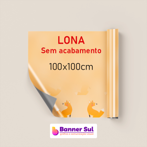 Lona sem acabamento 100x100cm