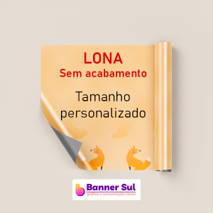 Lona sem acabamento tamanho personalizado