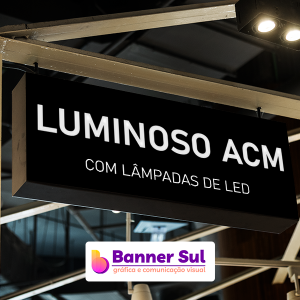 Painel Luminoso ACM Ferro Galvanizado + ACM   Acrílico + Adesivo Vinil Invertido Corte Router CNC Lâmpadas de Led Bivolt